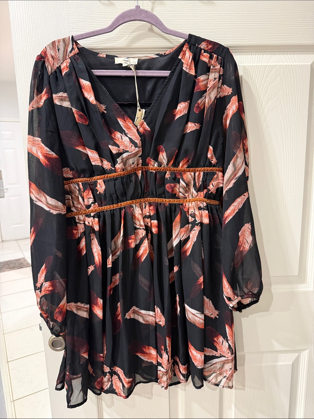Feather Pattern Dress